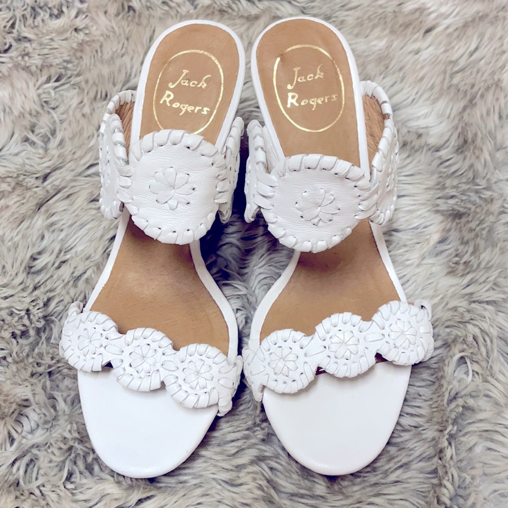 Jack Rogers white Luccia wedge 6